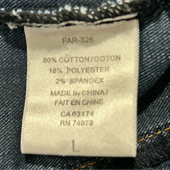 PARASUCO Distressed Cropped Denim Jacket in Women's Size Large - Picture 5 of 5